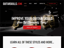 Tablet Screenshot of guitarskills.com